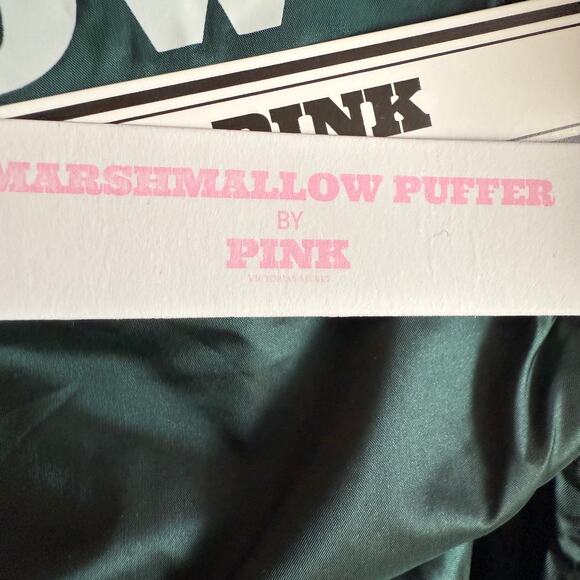 PINK NEW Marshmallow Puffer Coat Jacket Size XS Snap Front with Zipper Closure - Picture 11 of 12